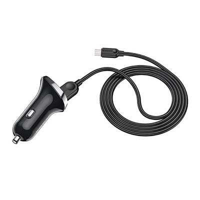 Зарядное устройство в прикуриватель USB 2 порта 2.4A display BOROFONE BZ15 