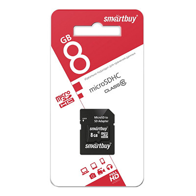Карта памяти MicroSD 8Gb 10 class 004870