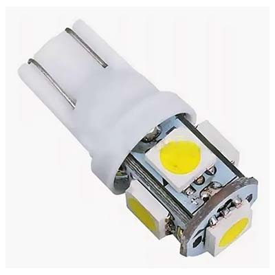 Лампа W5W 12V диодная (5 диодов)