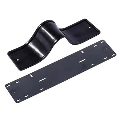Рамка для номера силиконовая с адаптером черная Dollex SPL67