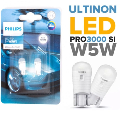 Лампа W5W 12V UltinonPro3000 LED 6000K (к-кт 2шт)