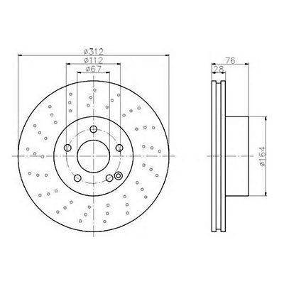 Диск тормозной передний MB: S-CLASS 98-05