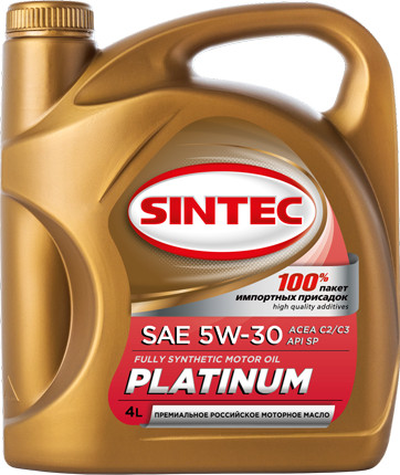 Масло моторное Sintec PLATINUM 5W30 C2/C3 SP (4)