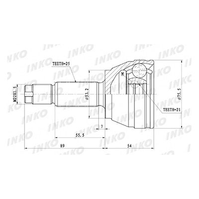 ШРУС наружный Fusion/Fiesta шлицы 21*25 ор.1418951 LYNX CO3009