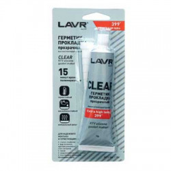 Герметик прокладка прозрачный высокотемпературный  (85 г) LAVR  